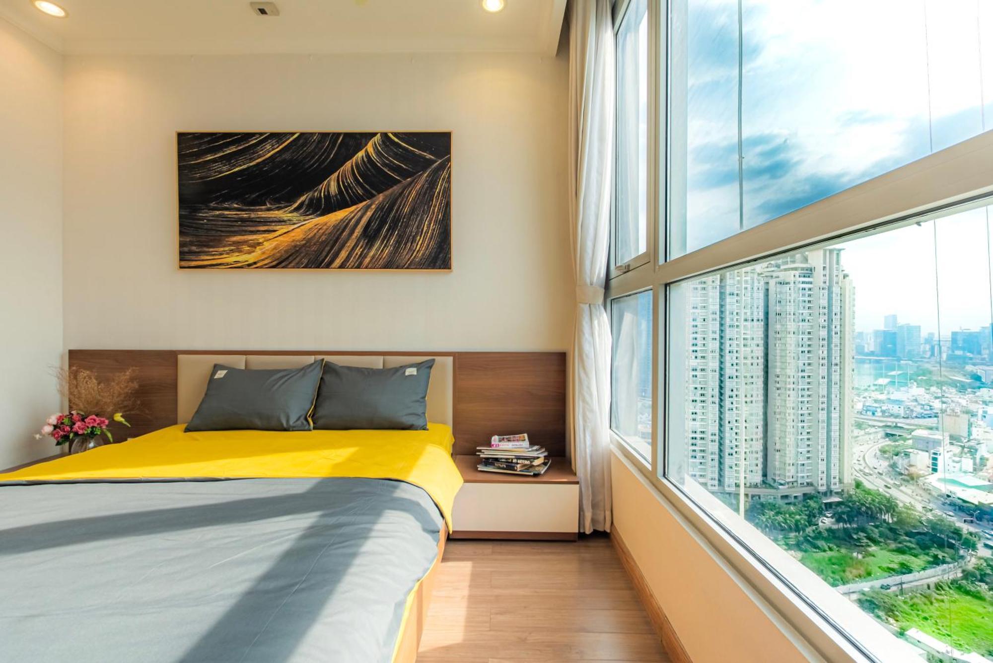Central Apartments - Vinhomes Central Park, Landmark 81 Area & Ice Skating Rink Ho-Chi-Minh-Stadt Exterior foto